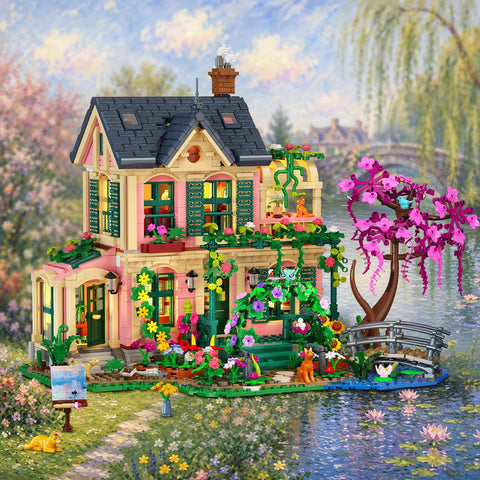 Casa Giardino Artistica con luci – Set da costruzione per adulti