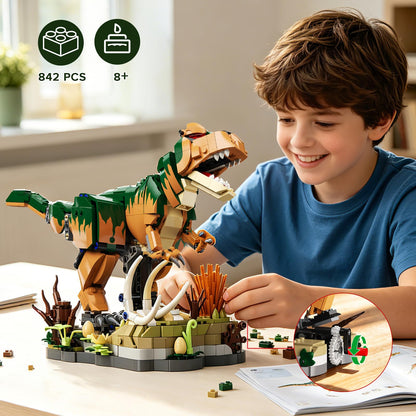 Set da Costruzione Dinosauro Meccanico con Meccanismo a Manovella