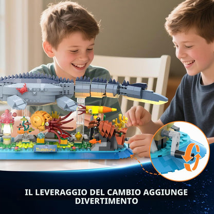 Mosasaurus – Set di Costruzione con Luci