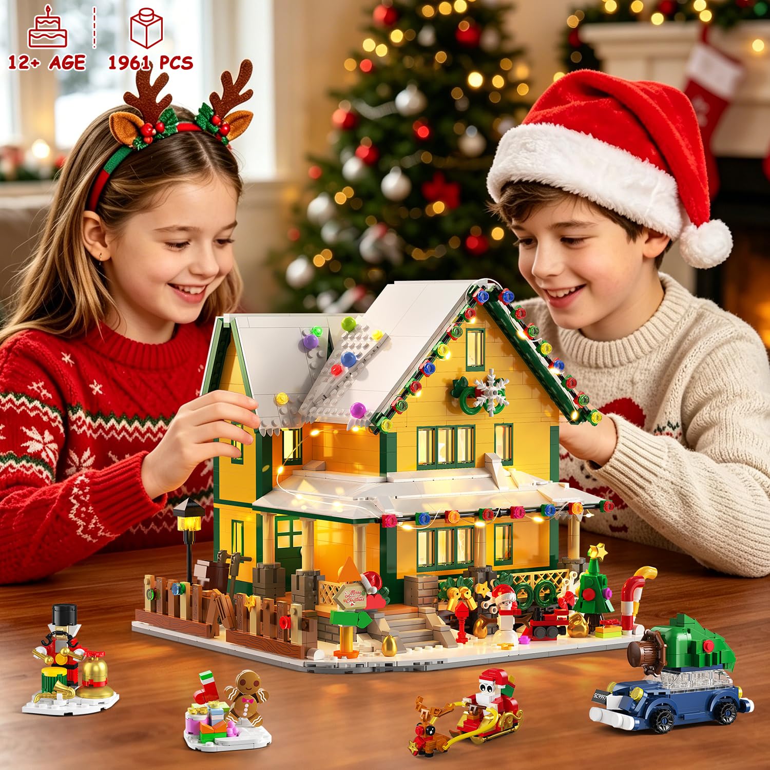 Calendario Avvento 2026 Casa di Natale Mini Mattoncini con Luci