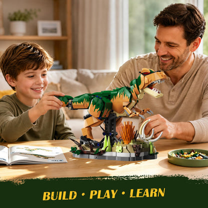 Set da Costruzione Dinosauro Meccanico con Meccanismo a Manovella
