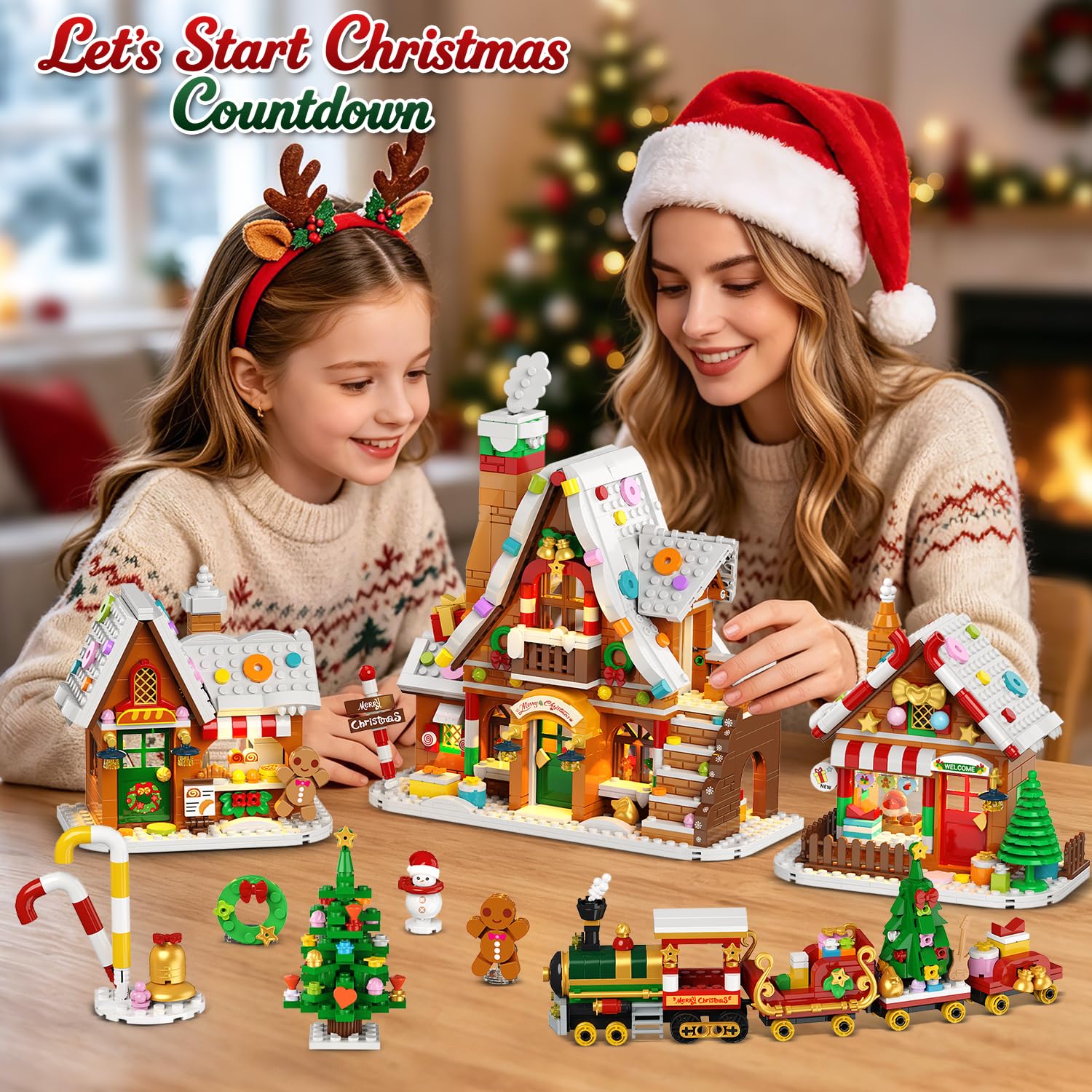 Calendario dell’Avvento 2026 – Casa di Pan di Zenzero Mini da Costruire con Luci