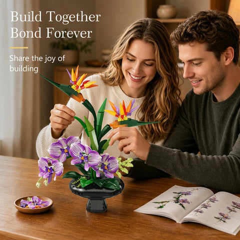 Orchidea Elegante con Vaso – Decorazione Floreale da Costruire