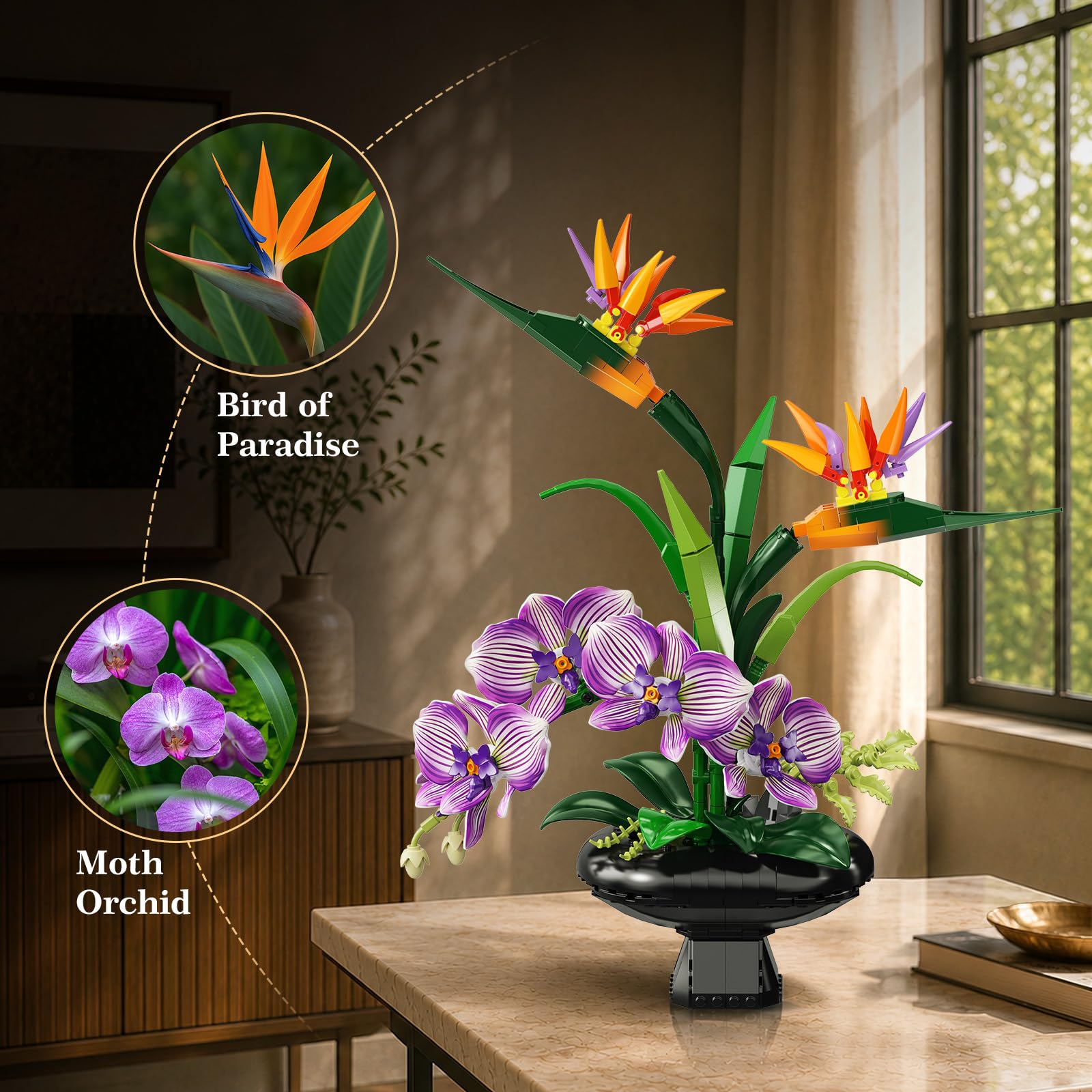 Orchidea Elegante con Vaso – Decorazione Floreale da Costruire