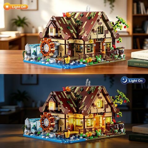 Casetta in Legno da Costruire con Luci LED