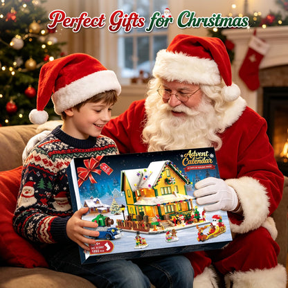 Calendario Avvento 2026 Casa di Natale Mini Mattoncini con Luci